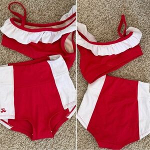 Kids Red and White Dance Costume jo& Jax